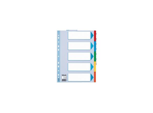Skilleblad  5-Delt A5 5 farger 
